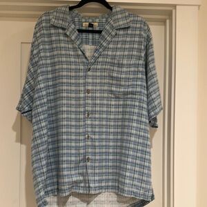 Tommy Bahama Blue Plaid Men's Shirt